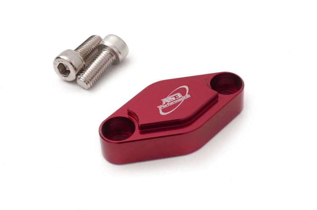 Red Rear Brake Block Off Plate I12403
