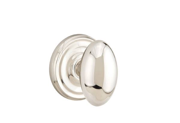Bright Nickel Finish Egg Knob Passage P2267