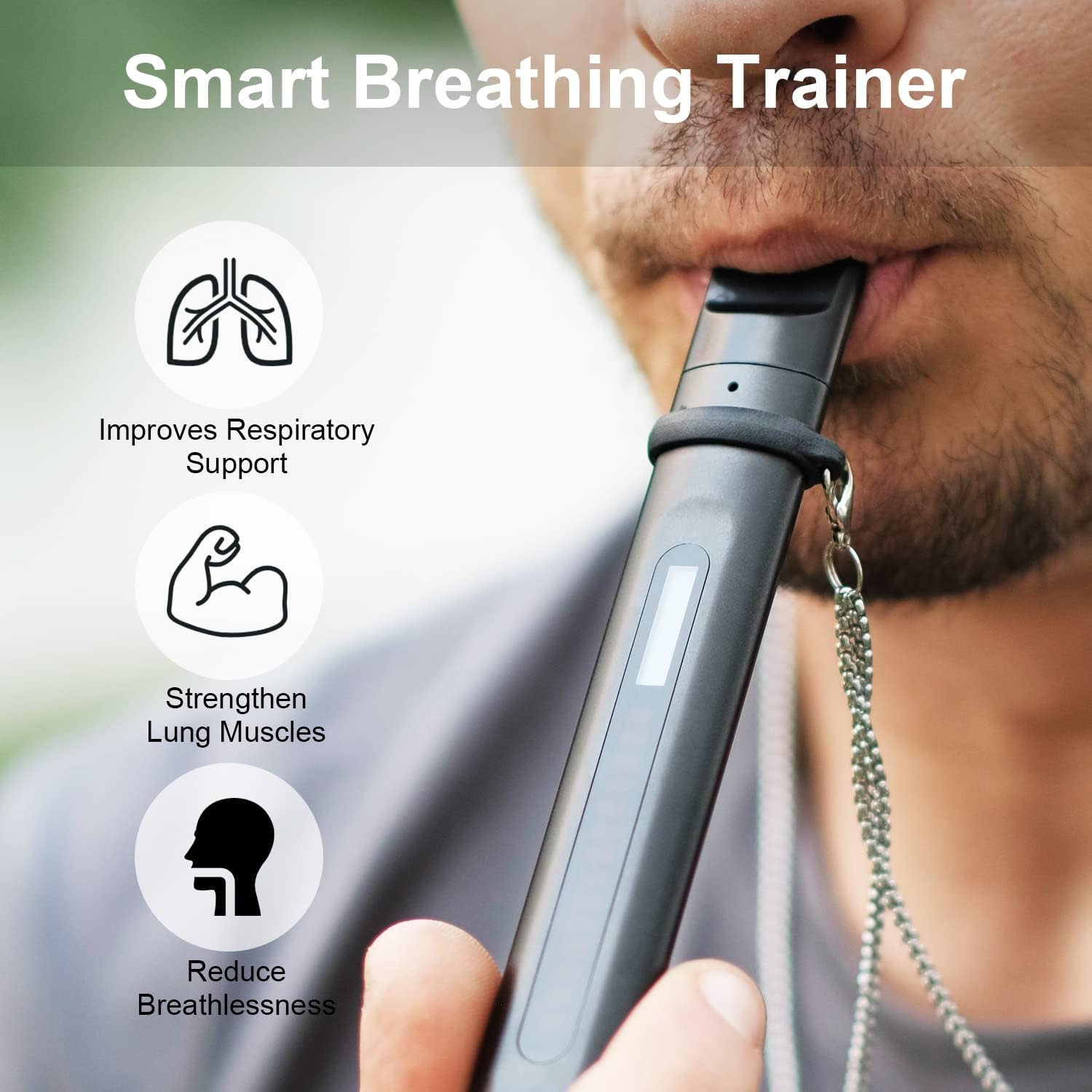 Breathing Training Device, Respiratory Muscle Training, Pack of 2 I264