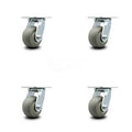 Thermoplastic Rubber Swivel Caster Set of 4 with 4x22 Wheel L221540