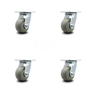 Thermoplastic Rubber Swivel Caster Set of 4 with 4x22 Wheel L221540