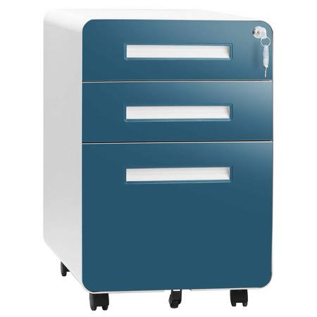White 3-Drawer Metal Vertical File Cabinet U741642