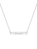 Sterling Silver Mini Bar Name Necklace H7976