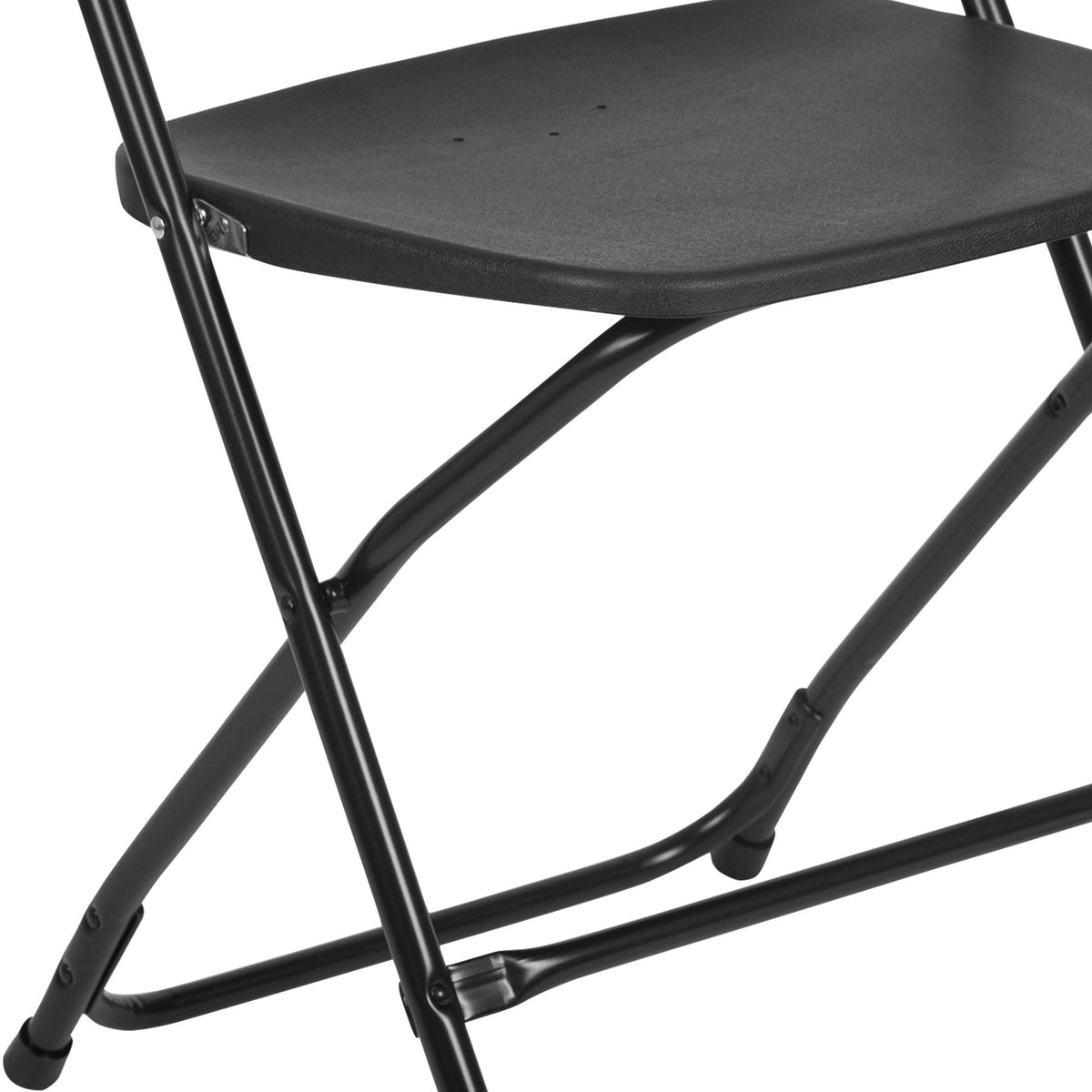 Black Plastic Folding Chair Q2982
