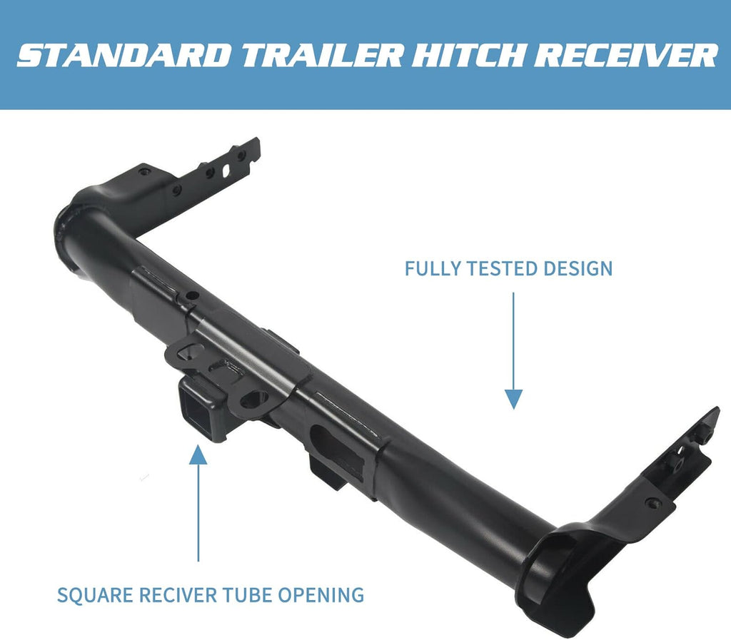 2 Packs Black Trailer Hitch Receiver and Bezel Set Z32021