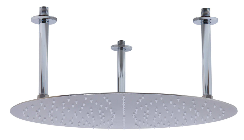 20x22 Round Brushed Solid Stainless Steel Rain Shower Head H44152
