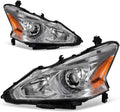 Projector Headlight Assembly for 2013 2014 2015 Altima 4-Door Sedan Chrome Housing D9293