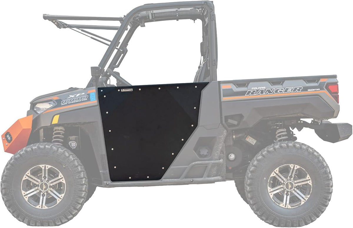 Aluminum Doors for Polaris Ranger XP 1000, Powder Coated Black, Pre-Assembled S7474