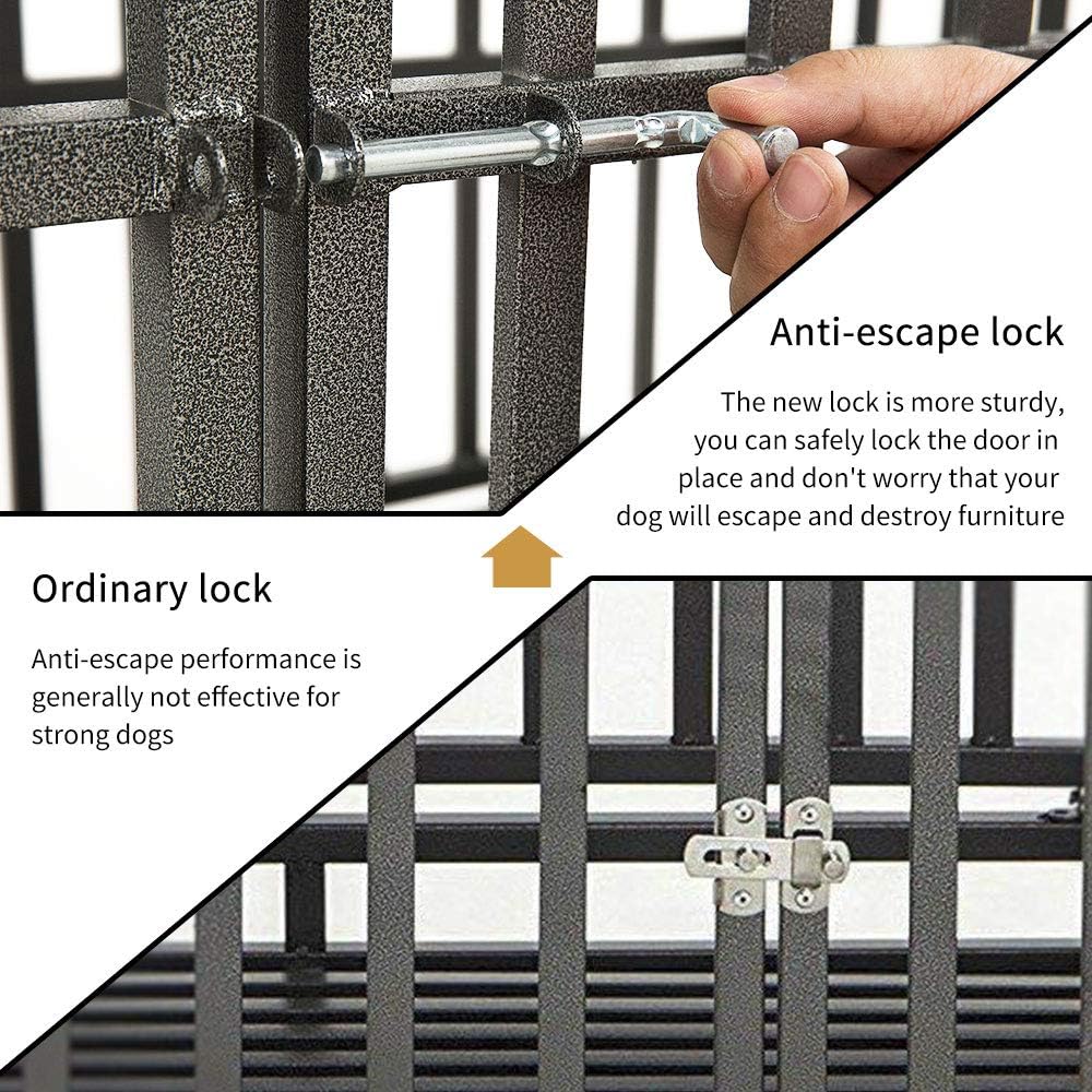 38 Heavy Duty Steel Dog Crate with Two Lock and Four Wheels W505