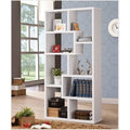 White Geometric Bookcase Y59450