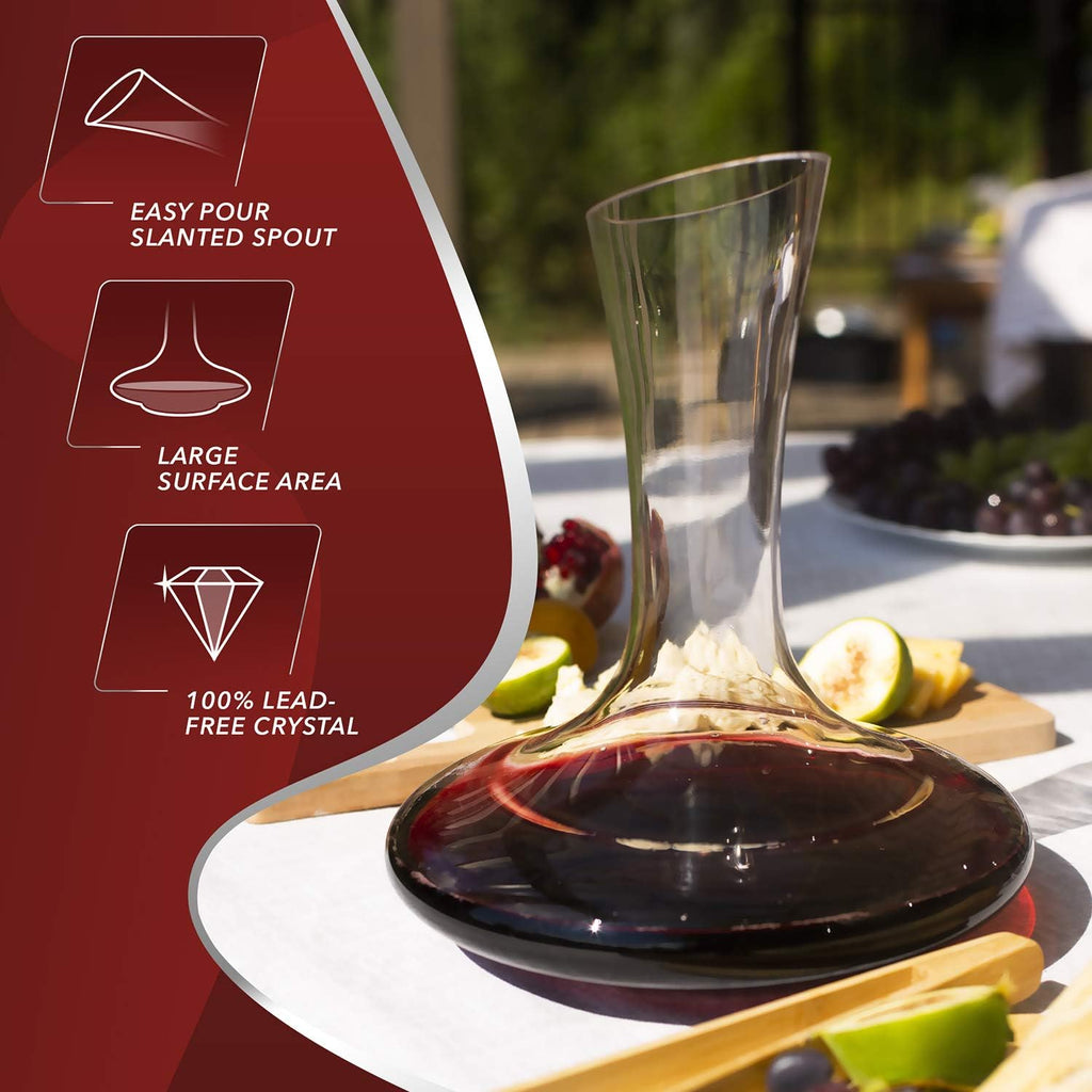 Red Wine Decanter Aerator Crystal Glass Wine Carafe Full Bottle Wine Pitcher D7867