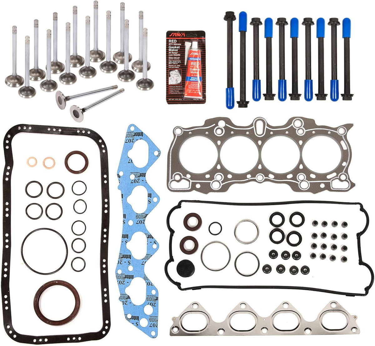 Full Gasket Set Head Bolts Intake Exhaust Valves Y654