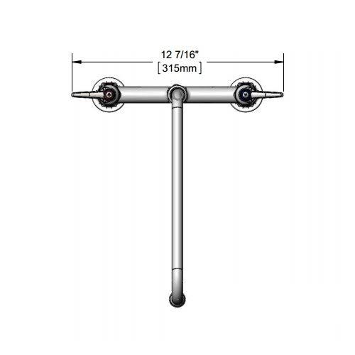 Chrome 18.39 GPM Deck Mounted Bridge Mixing Faucet P710407