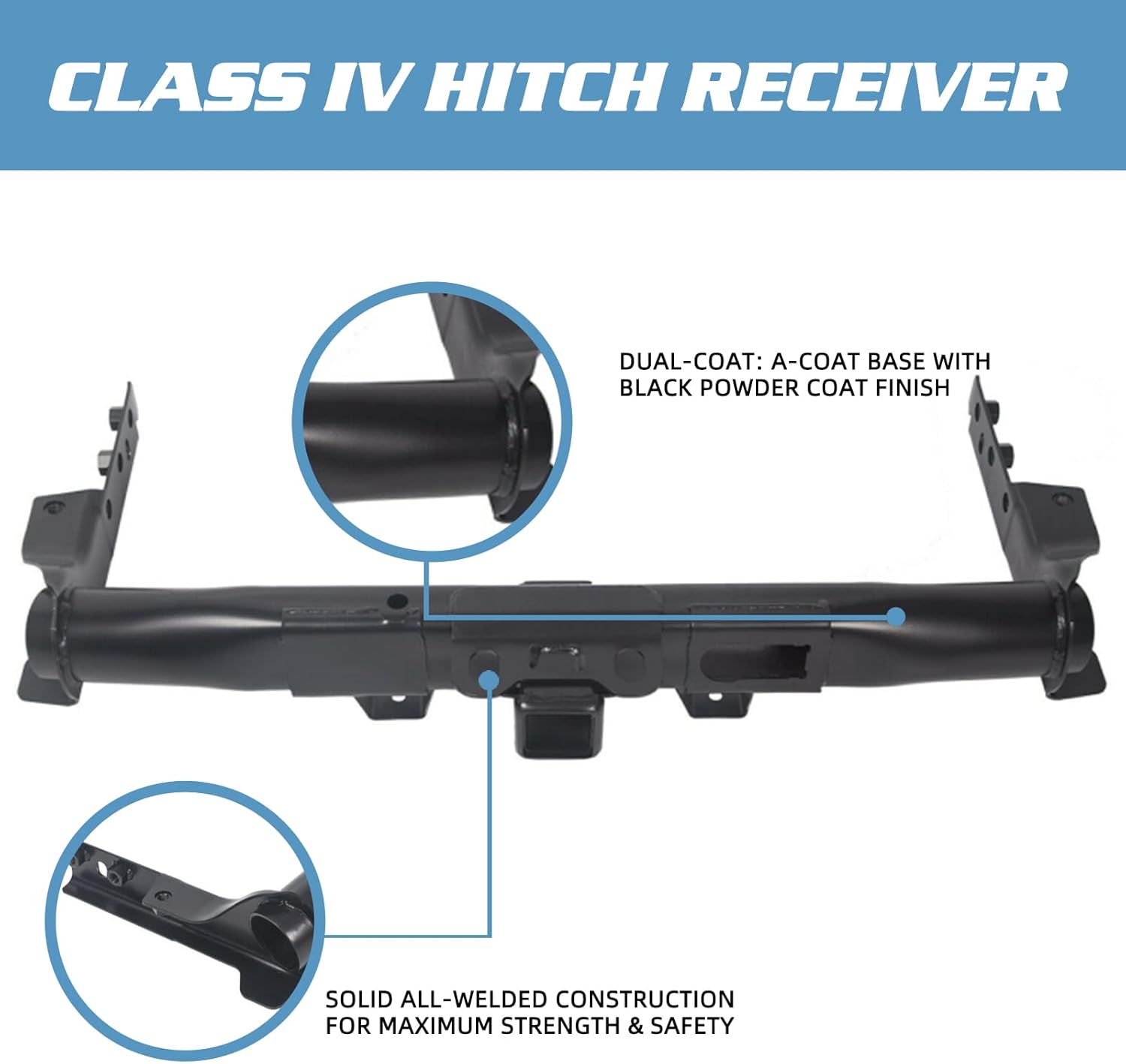 2 Packs Black Trailer Hitch Receiver and Bezel Set Z32021