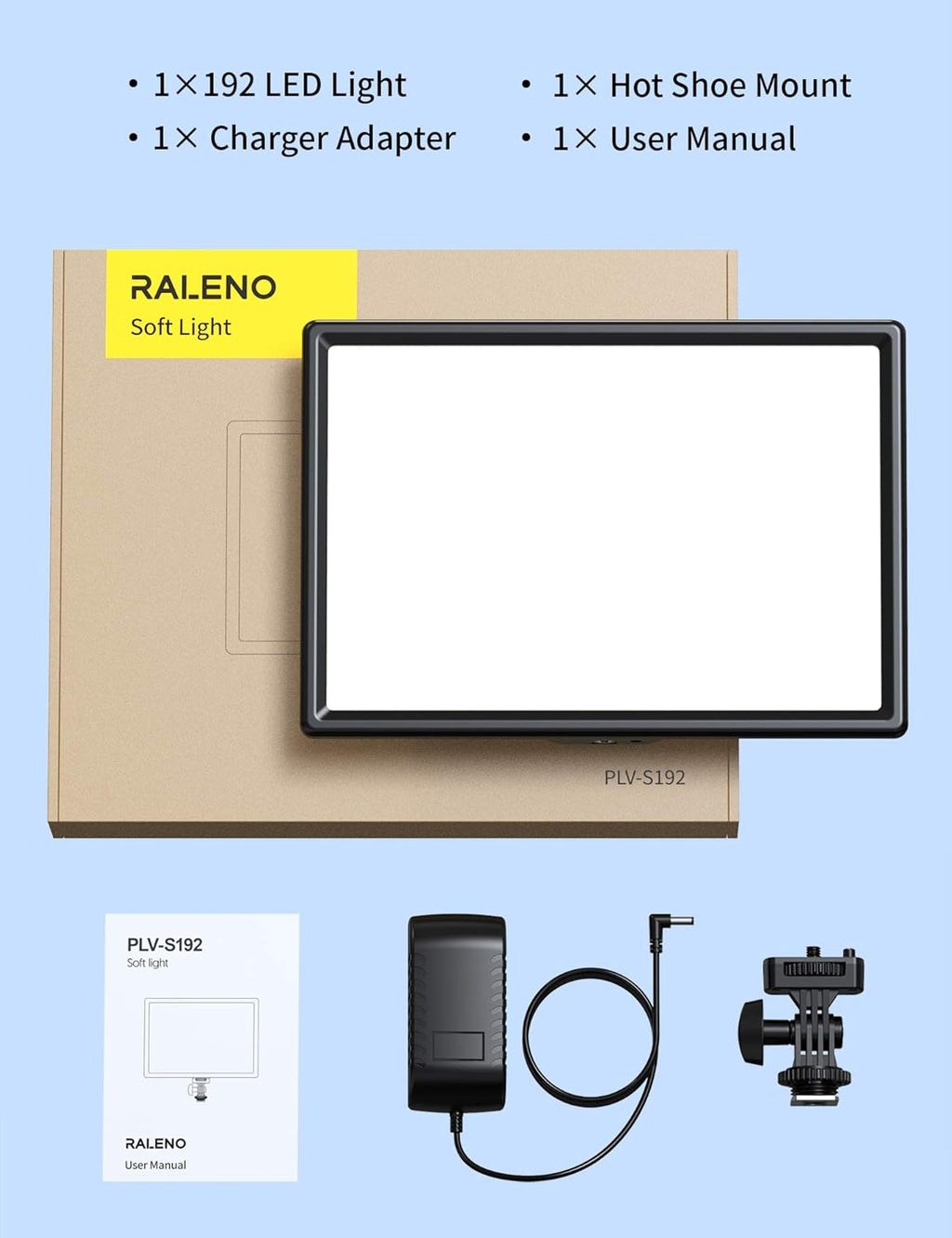 LED Video Soft Light Panel with Dual Rechargeable Battery Y227661