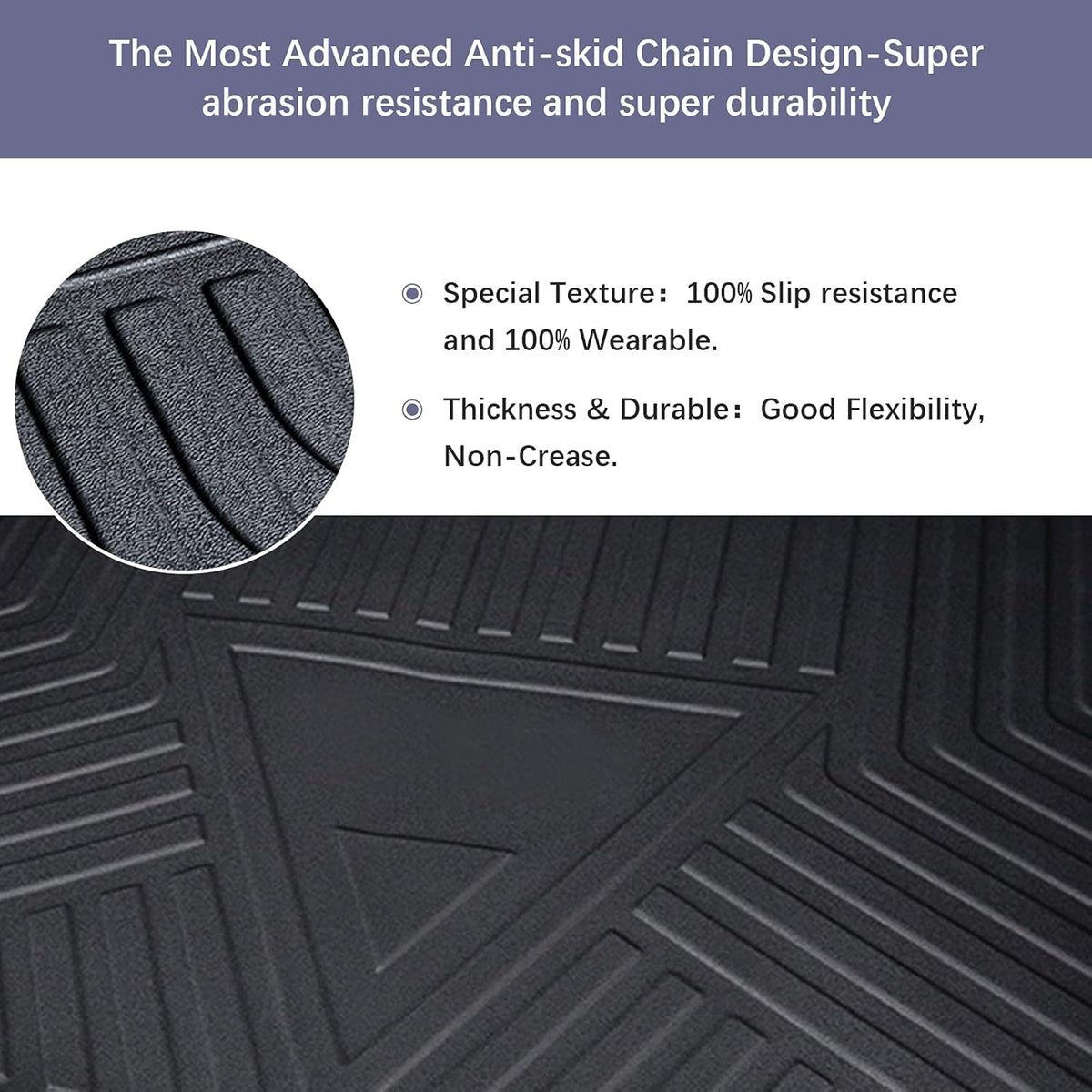 Black TPO Waterproof Rear Cargo Mat U378