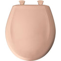 Plastic Round Slow-Close Toilet Seat, Peach Bloss S8213