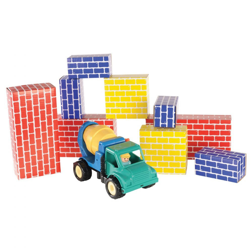 44 Piece Cardboard Brick Block Building Set P679240