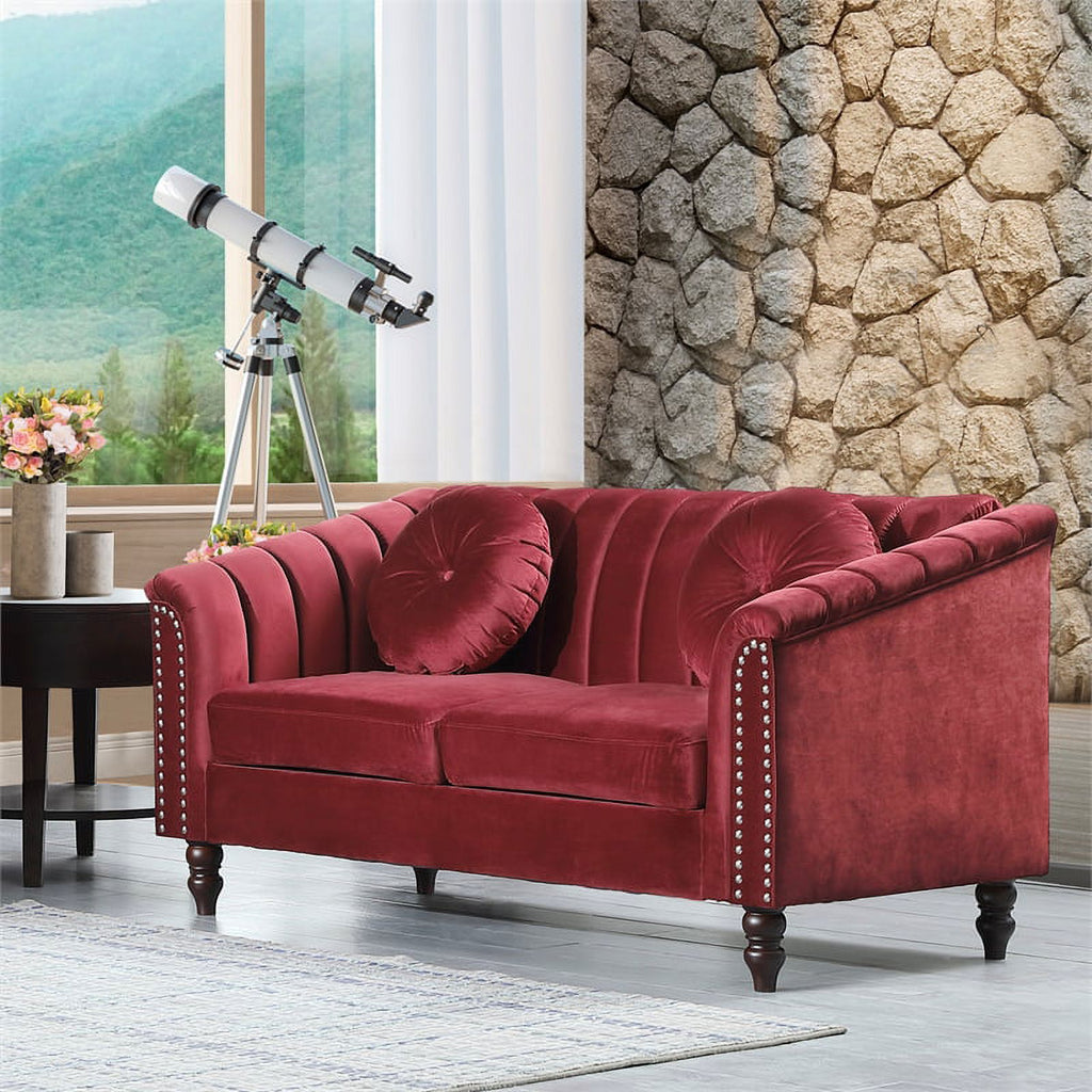 Red 2 Piece Living Room Set X265352