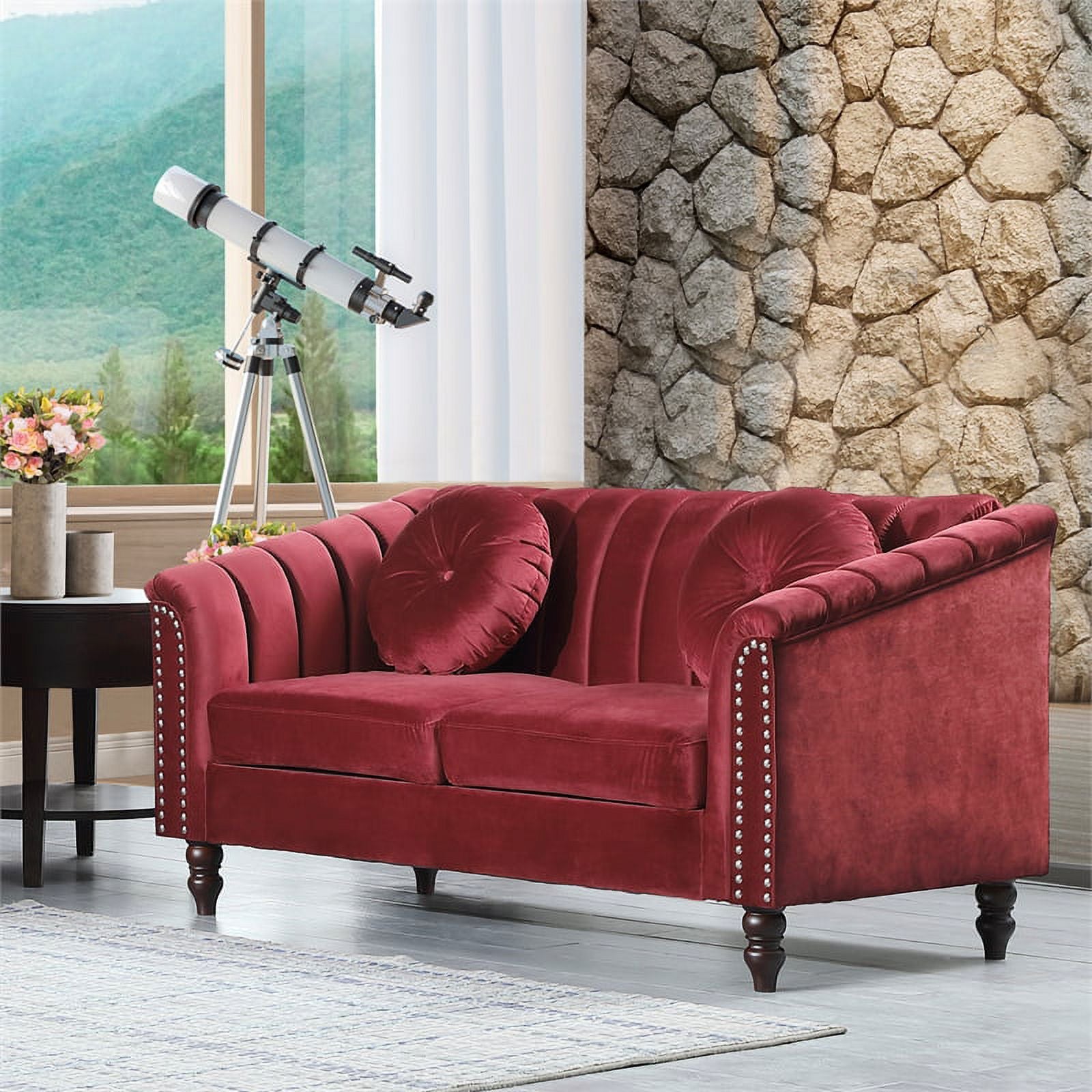 Red 2 Piece Living Room Set X265352