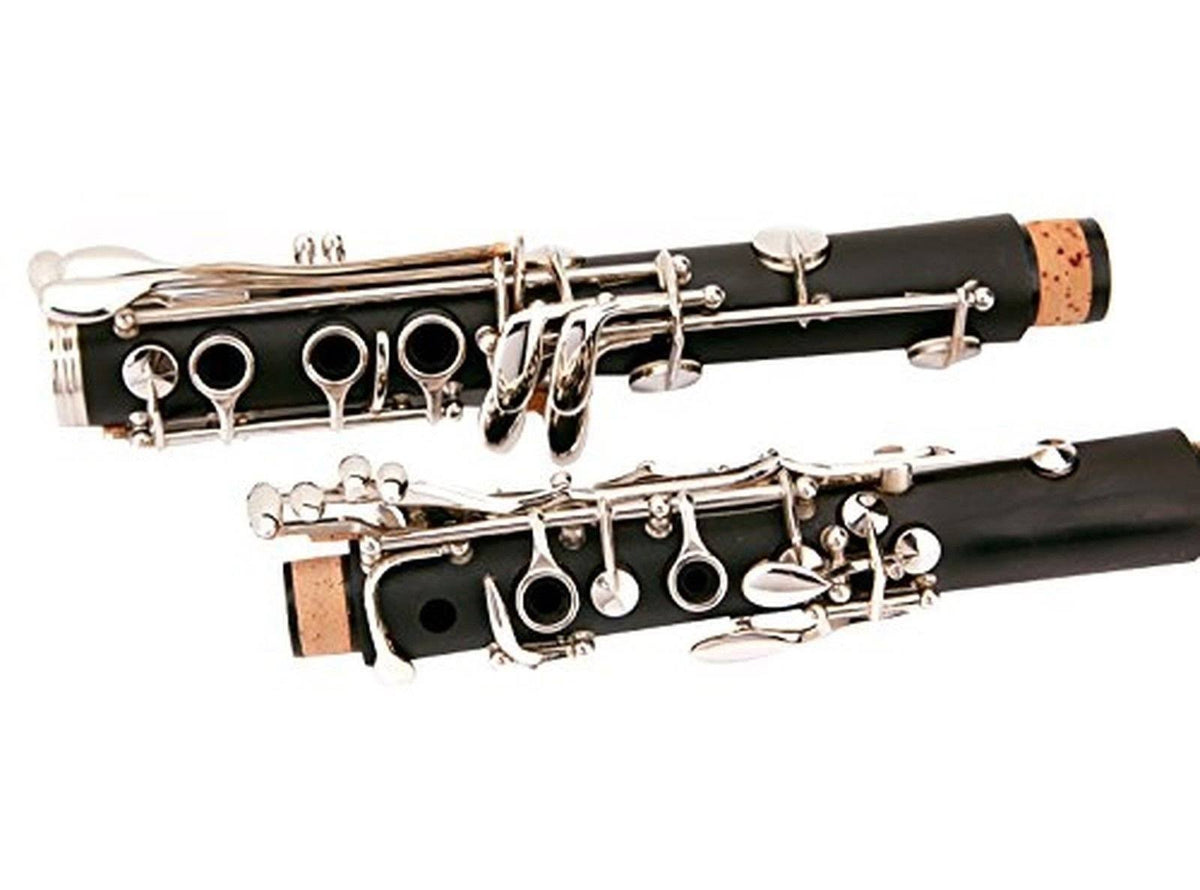 Black Clarinet with Second Barrel, 11 Reeds, 8 Pads, Case Z6653