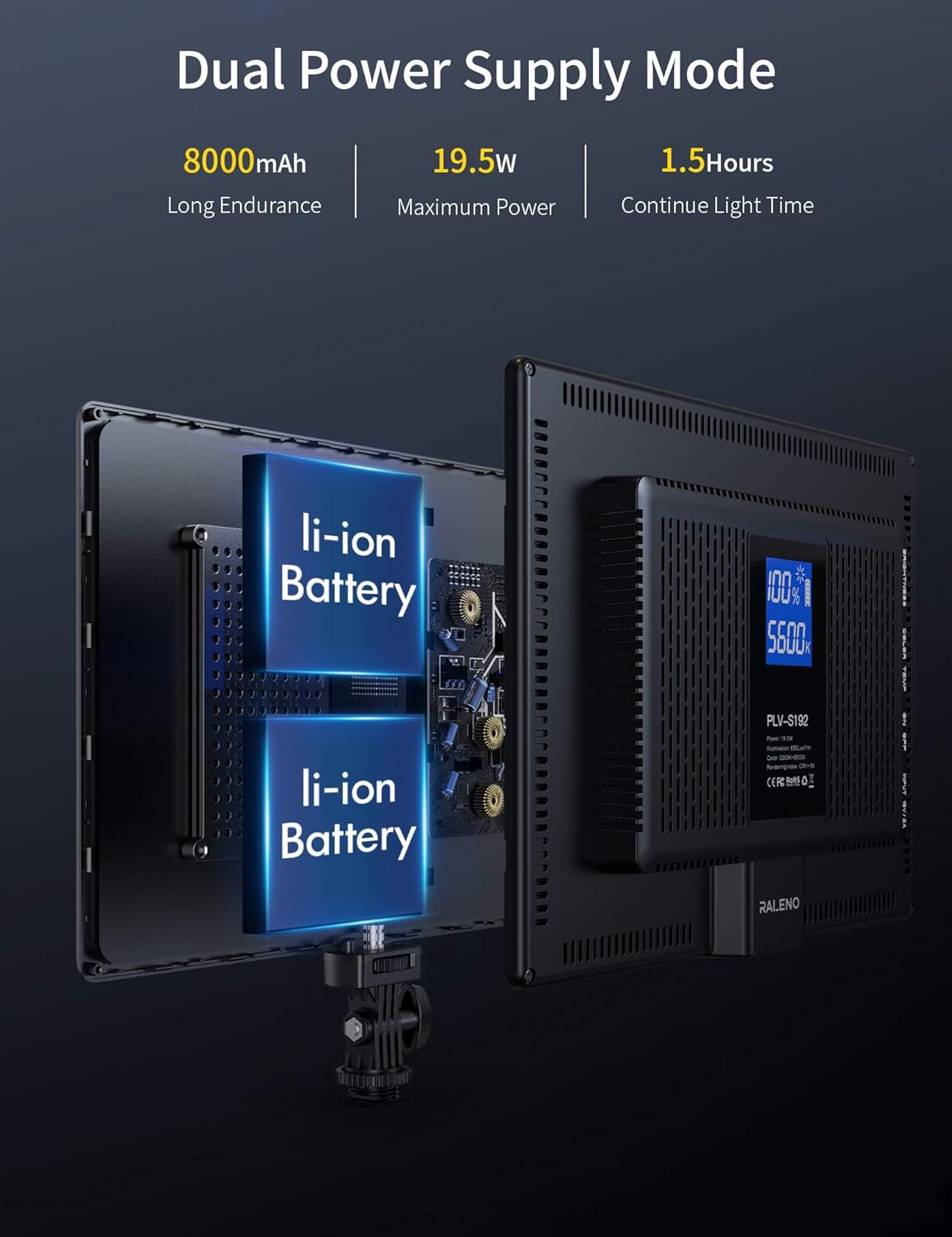 LED Video Soft Light Panel with Dual Rechargeable Battery Y227661