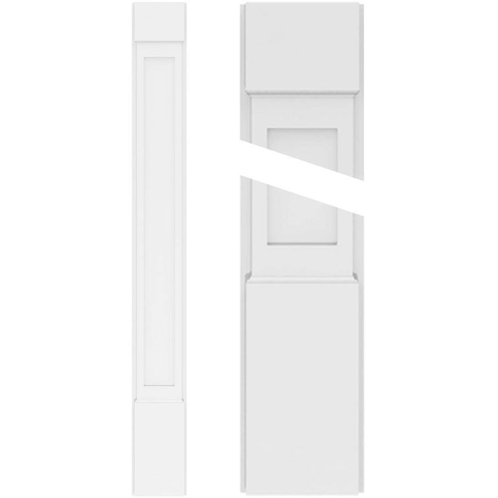 9x22W x 120x22H x 2x22P Flat Panel PVC Pilaster (Pair) N147155