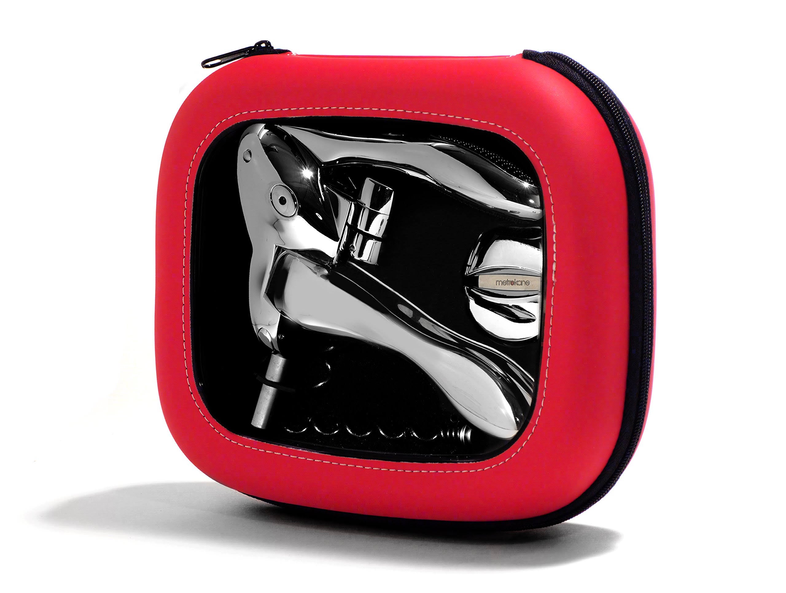 Polished Sterling Corkscrew with Red Eva Case W8806