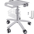 Mobile Trolley Cart Height Adjustable Rolling Desktop Cart with Large Tabletop X117