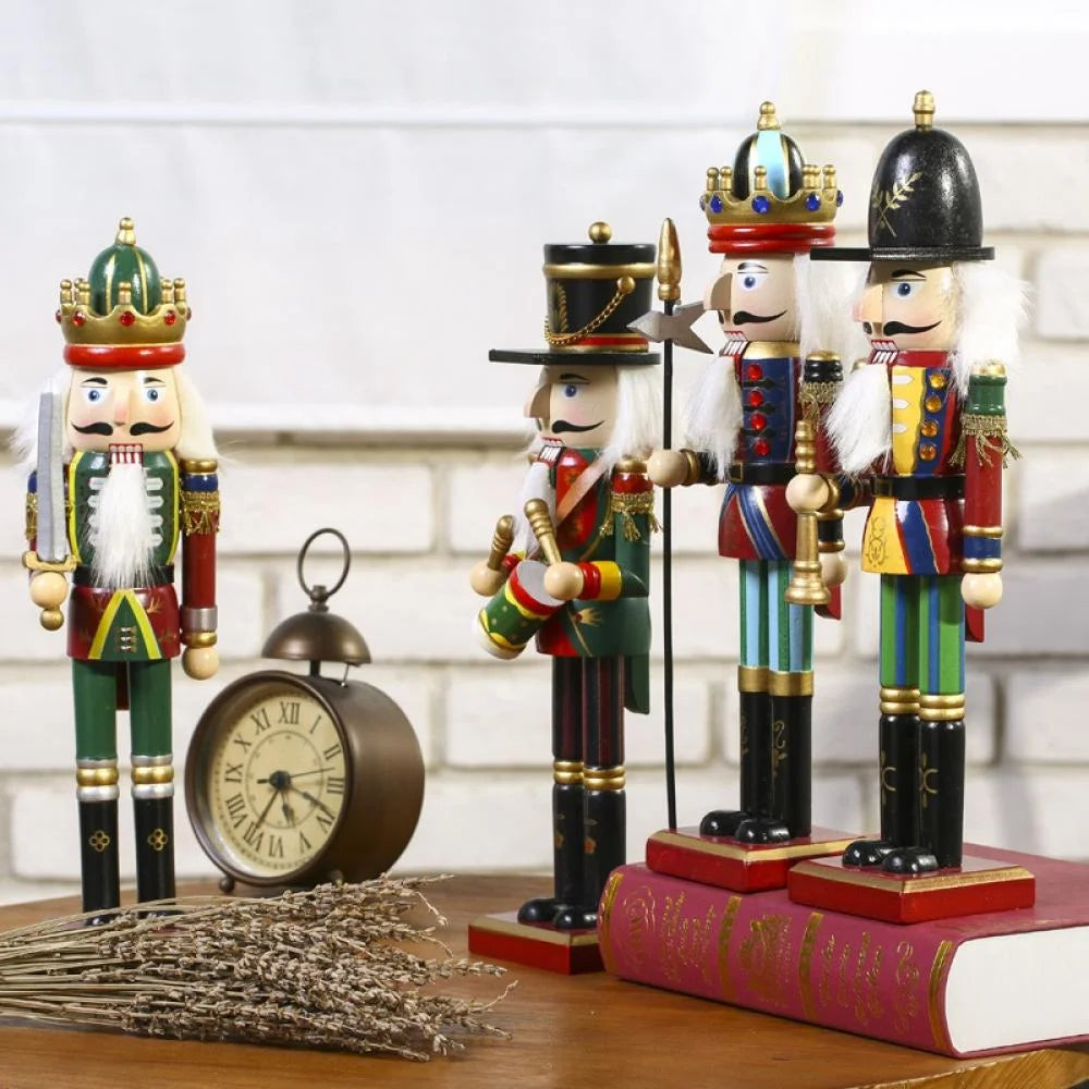 12/14/15inch Wooden Nutcracker Soldier Christmas Decoration Q1692