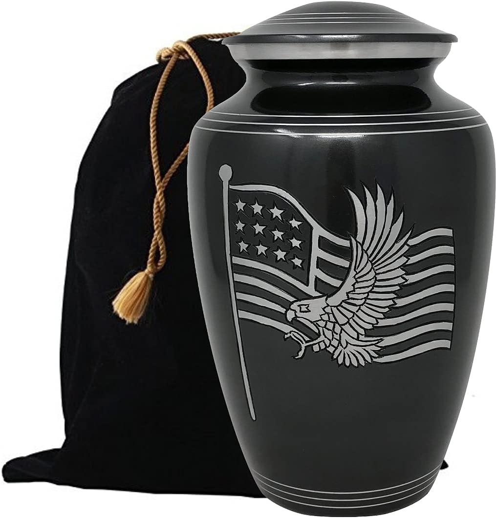Cremation Urn with Velvet Bag H5846