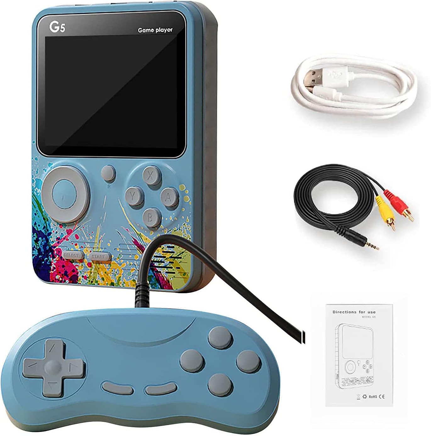 Retro 3 inch Handheld Game Console with 500 Classical FC Games U43847