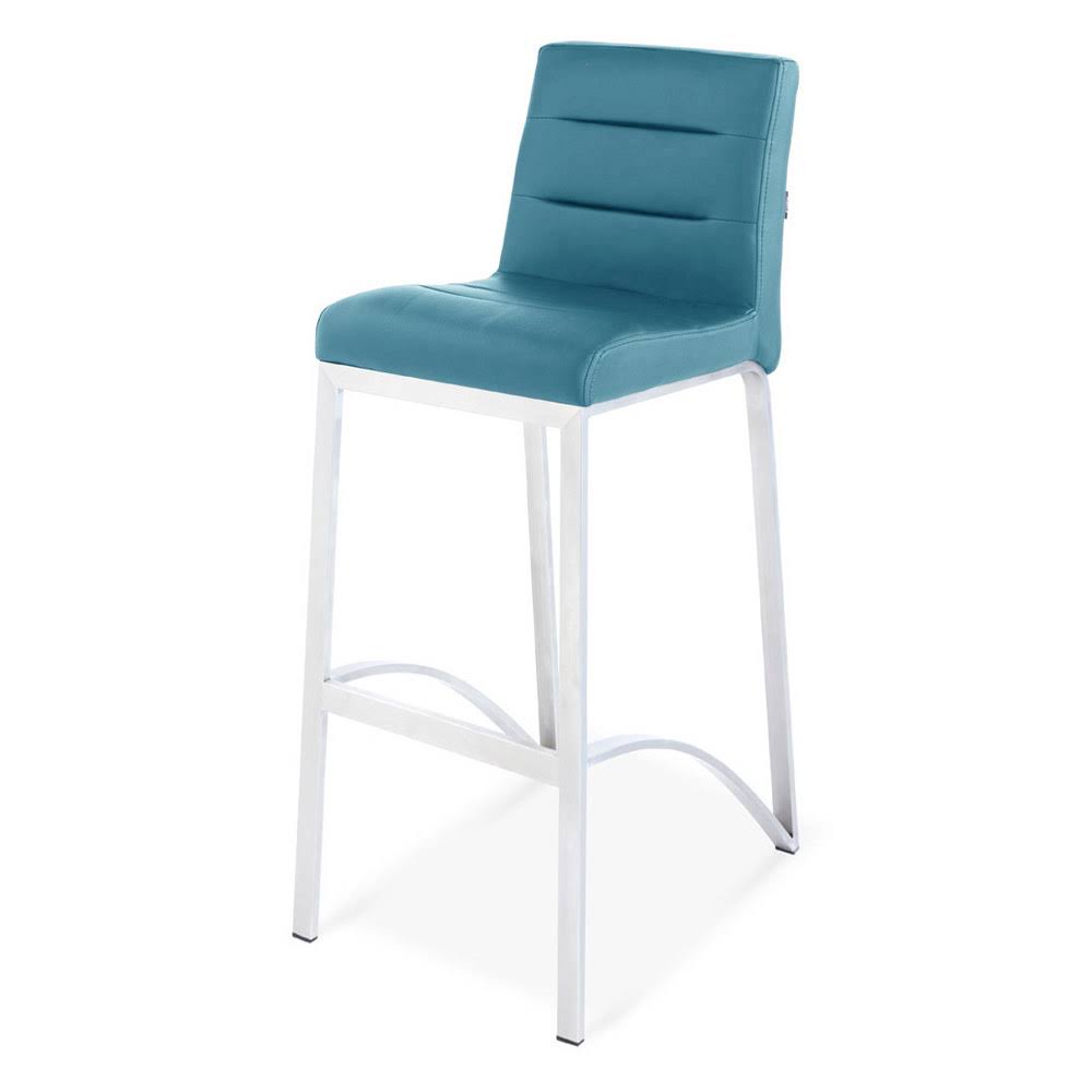 Teal Bar Stool with Metal Base W204763