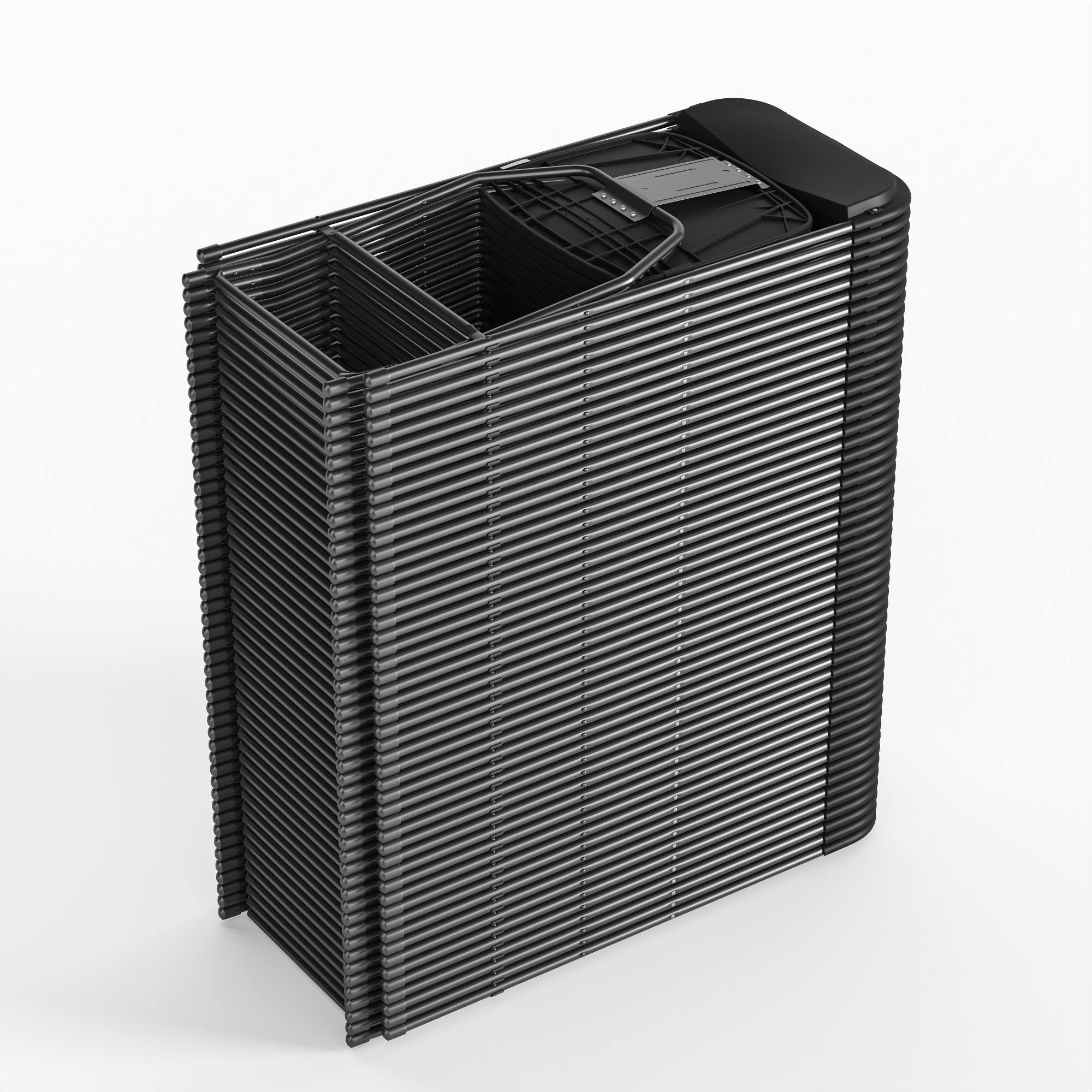 Black Plastic Folding Chair Q2982