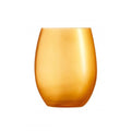 Gold Set of 6 Tumbler Water Glass 12oz W3105