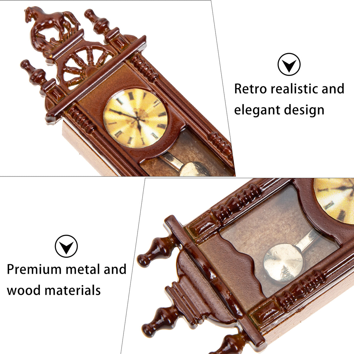 Metal Dollhouse Hanging Clock Toy G840