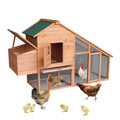75" Waterproof Wooden Chicken Coop with Nest Box and Run N203