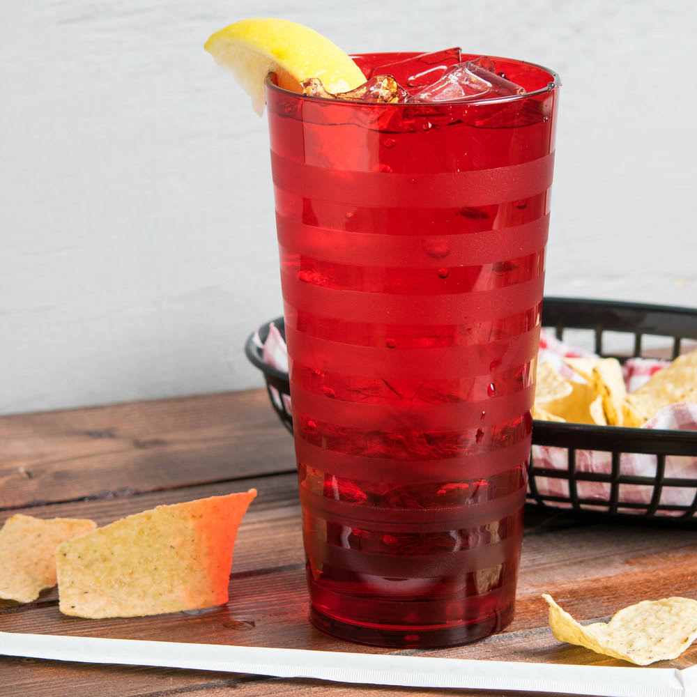 20 oz Plastic Tumbler Red A471