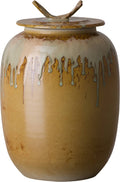 Large Japanese Tea Canister Earth Brown W89747