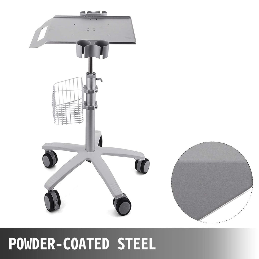 Mobile Trolley Cart Height Adjustable Rolling Desktop Cart with Large Tabletop X117