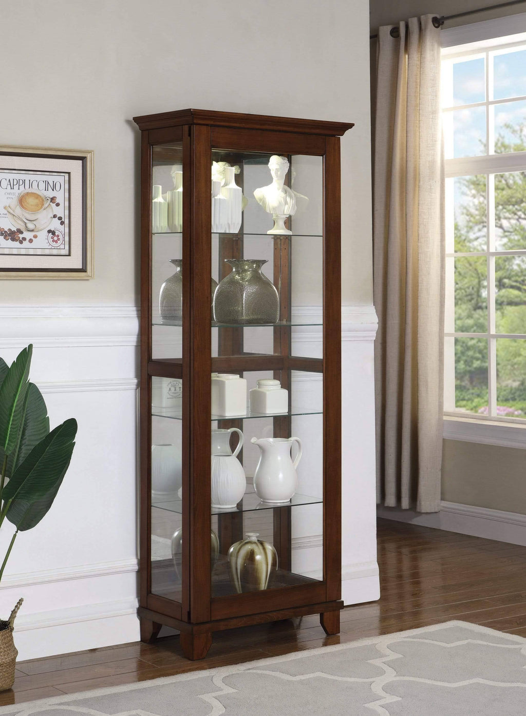 Warm Brown Curio Cabinet W31376