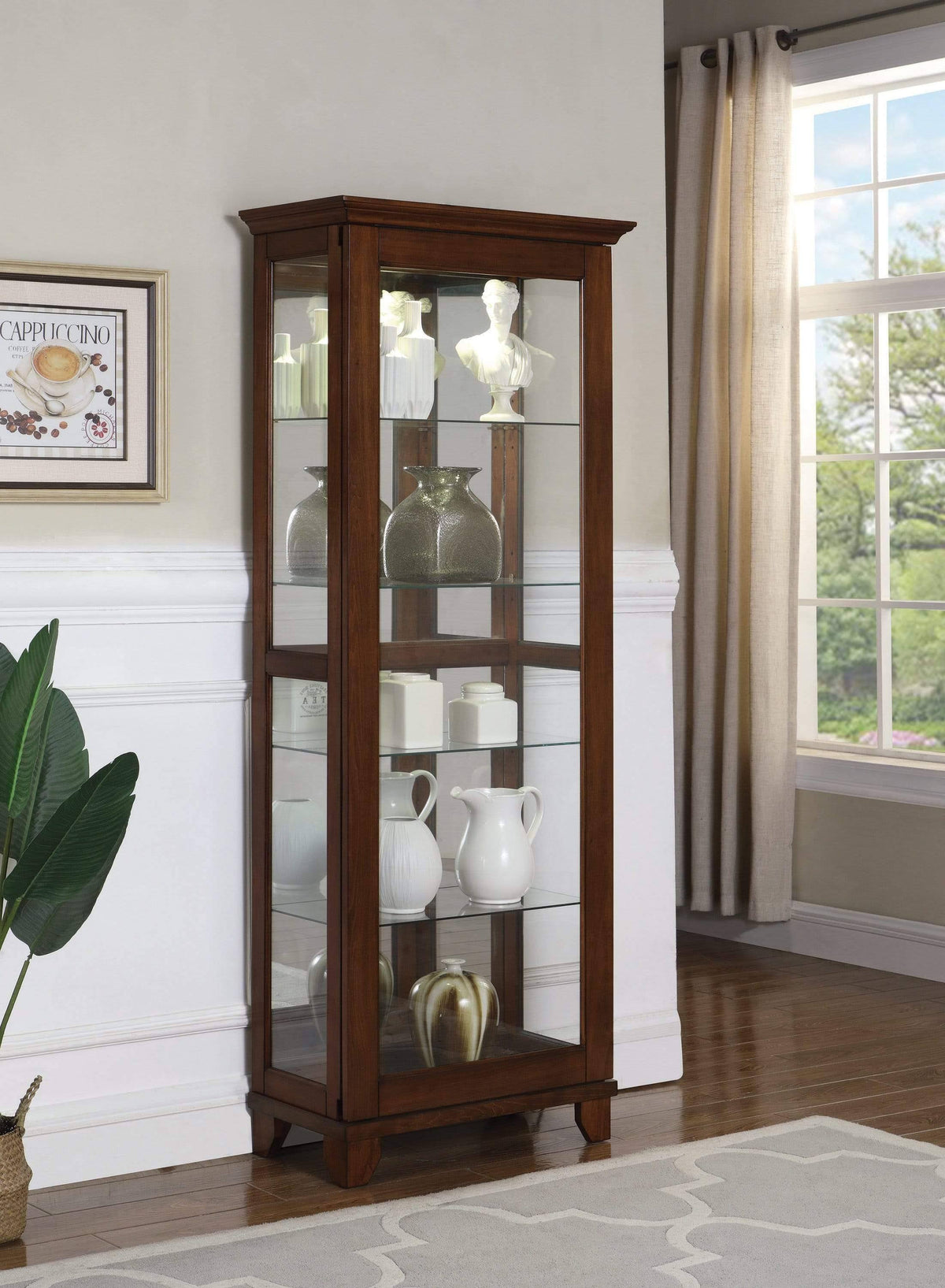 Warm Brown Curio Cabinet W31376