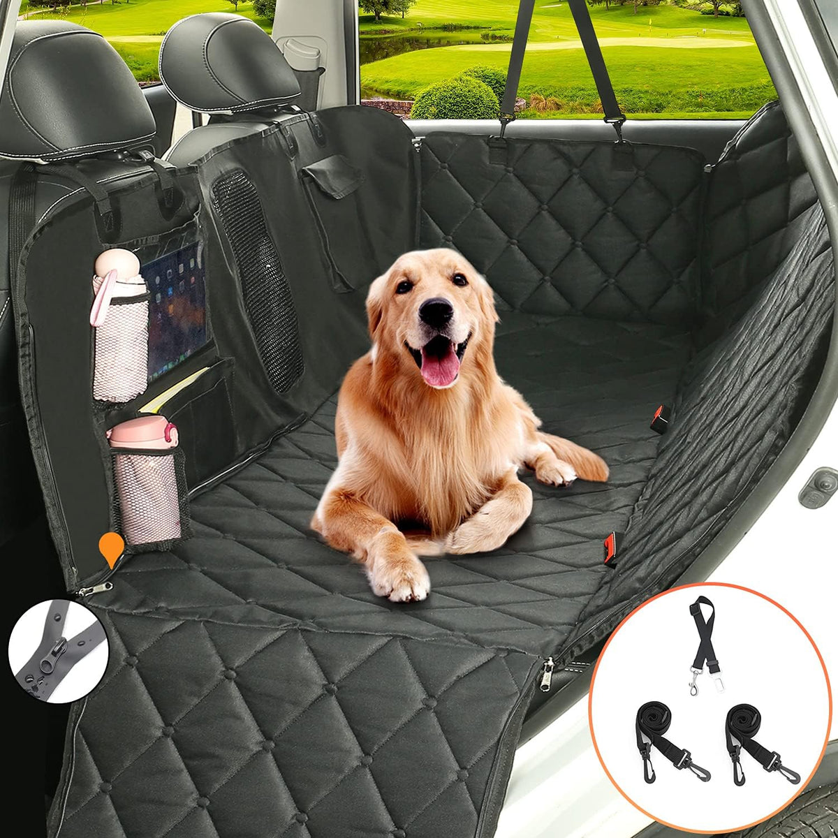 Waterproof Dog Car Seat Cover with Mesh Window, Pack of 2 E44830