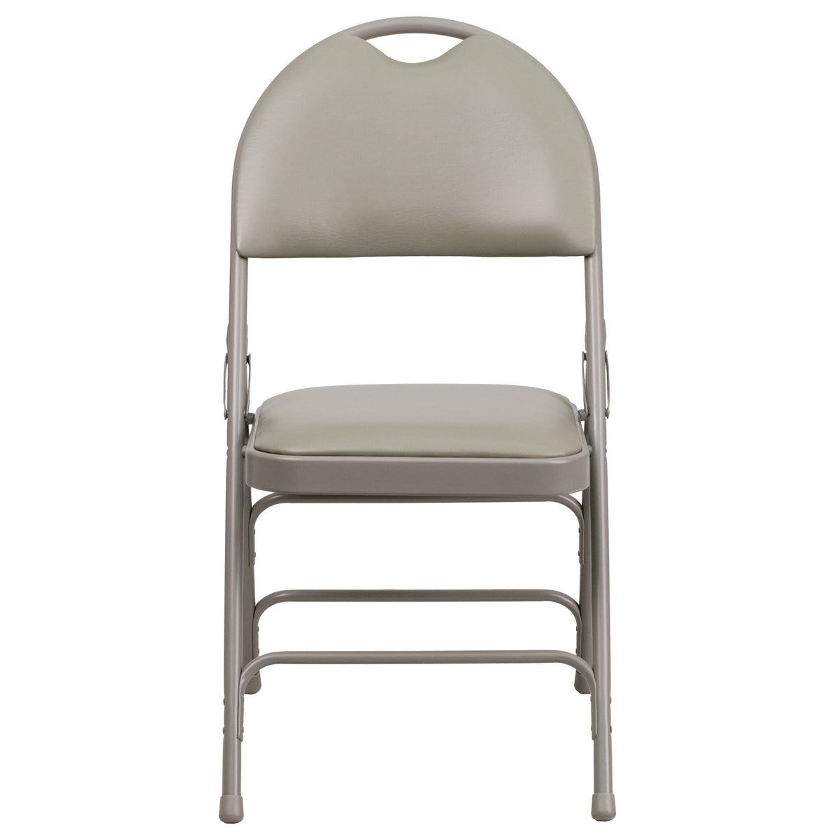 4 Pack Extra Large Triple Braced Folding Chair Gray Vinyl U3860