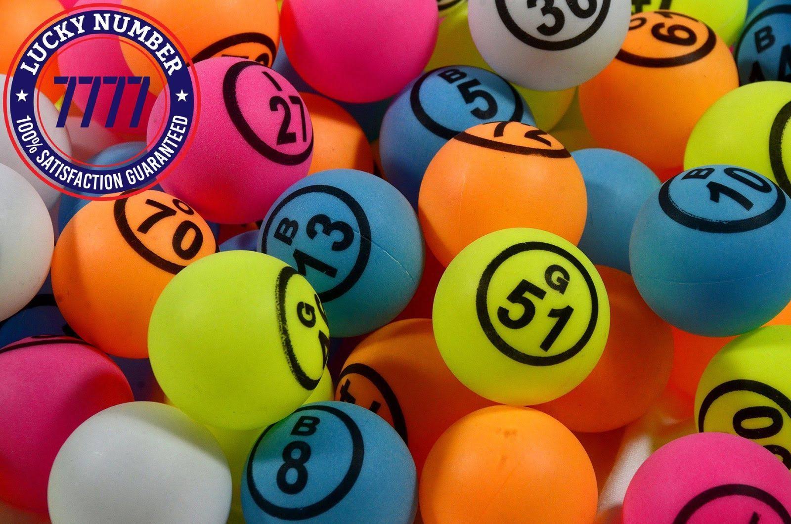 Jumbo Red Bingo Cage with Multicolor Bingo Balls G5776