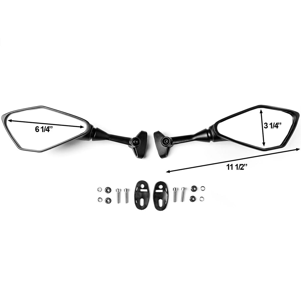Black Motorcycle Mirrors L219
