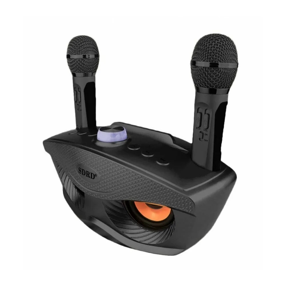 Portable Karaoke Speaker with 2 Wireless Mic C1377