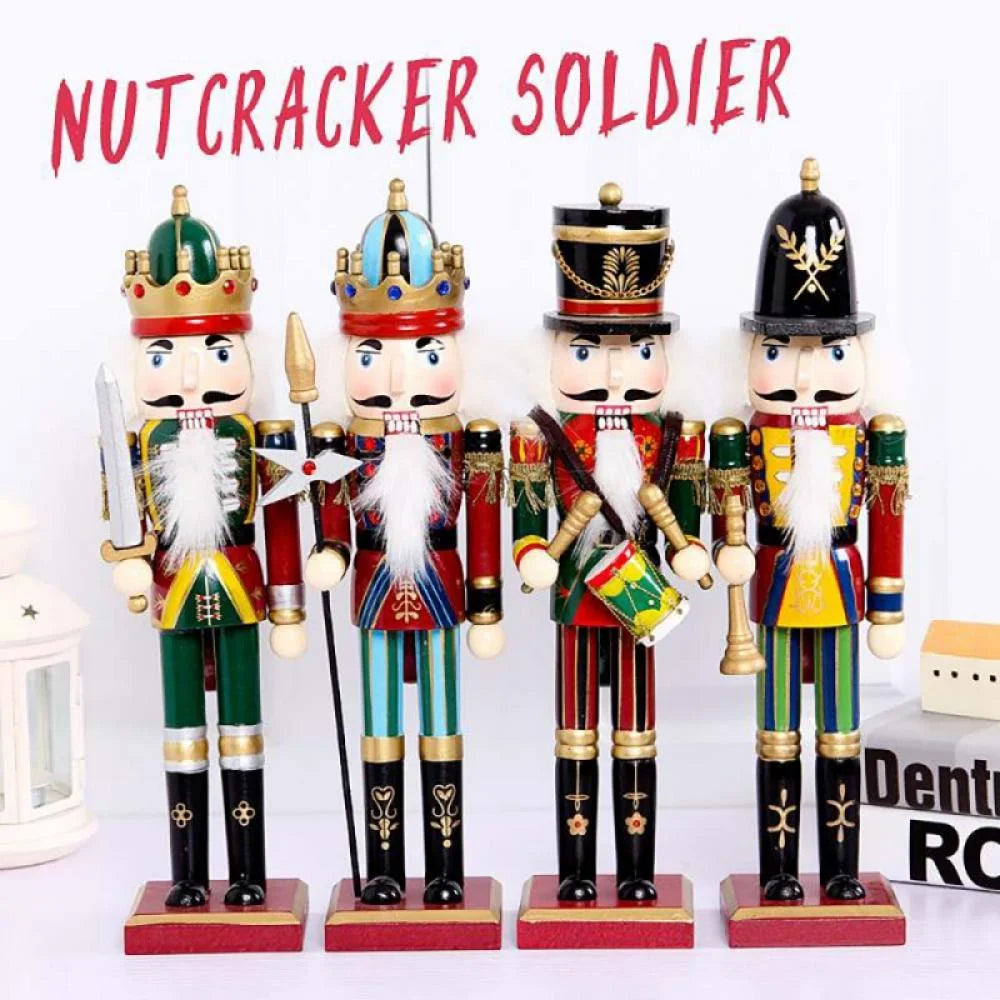 12/14/15inch Wooden Nutcracker Soldier Christmas Decoration Q1692