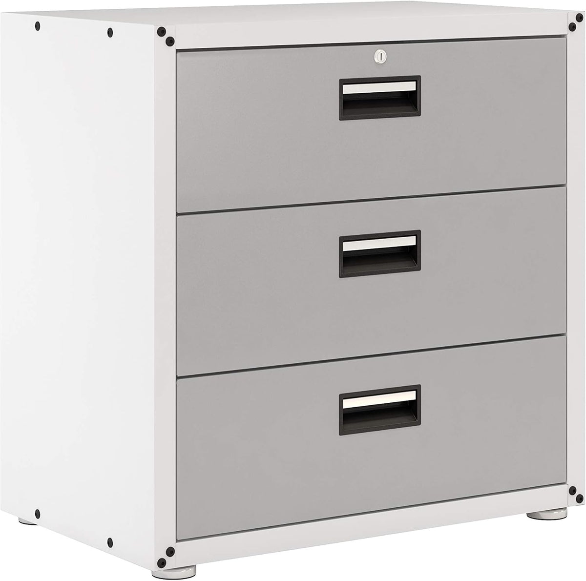 White 3 Drawers Steel Cabinet G83911