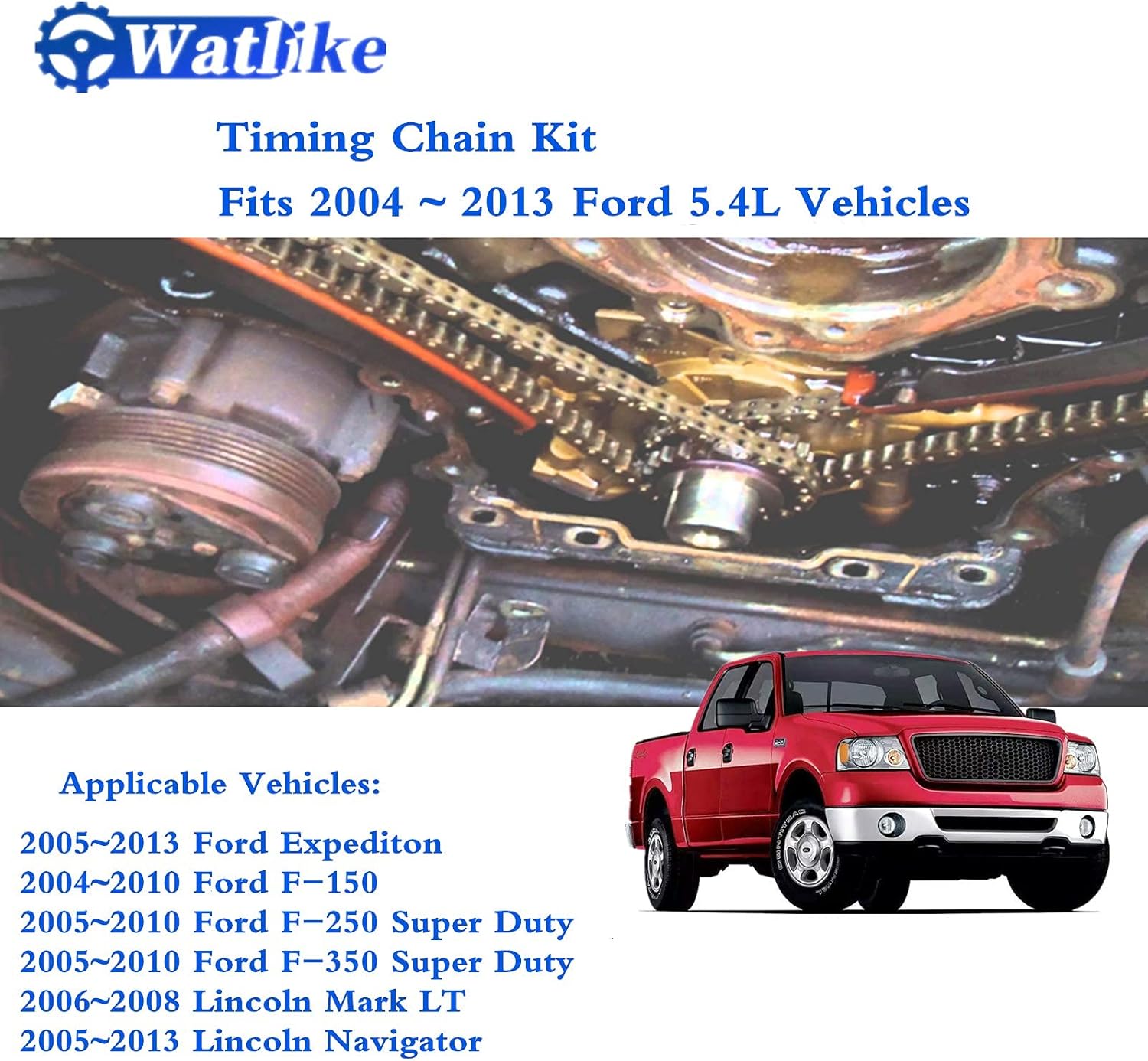 Variable Camshaft Timing Chain Kit with Guide, Tensioner, Phaser M846150